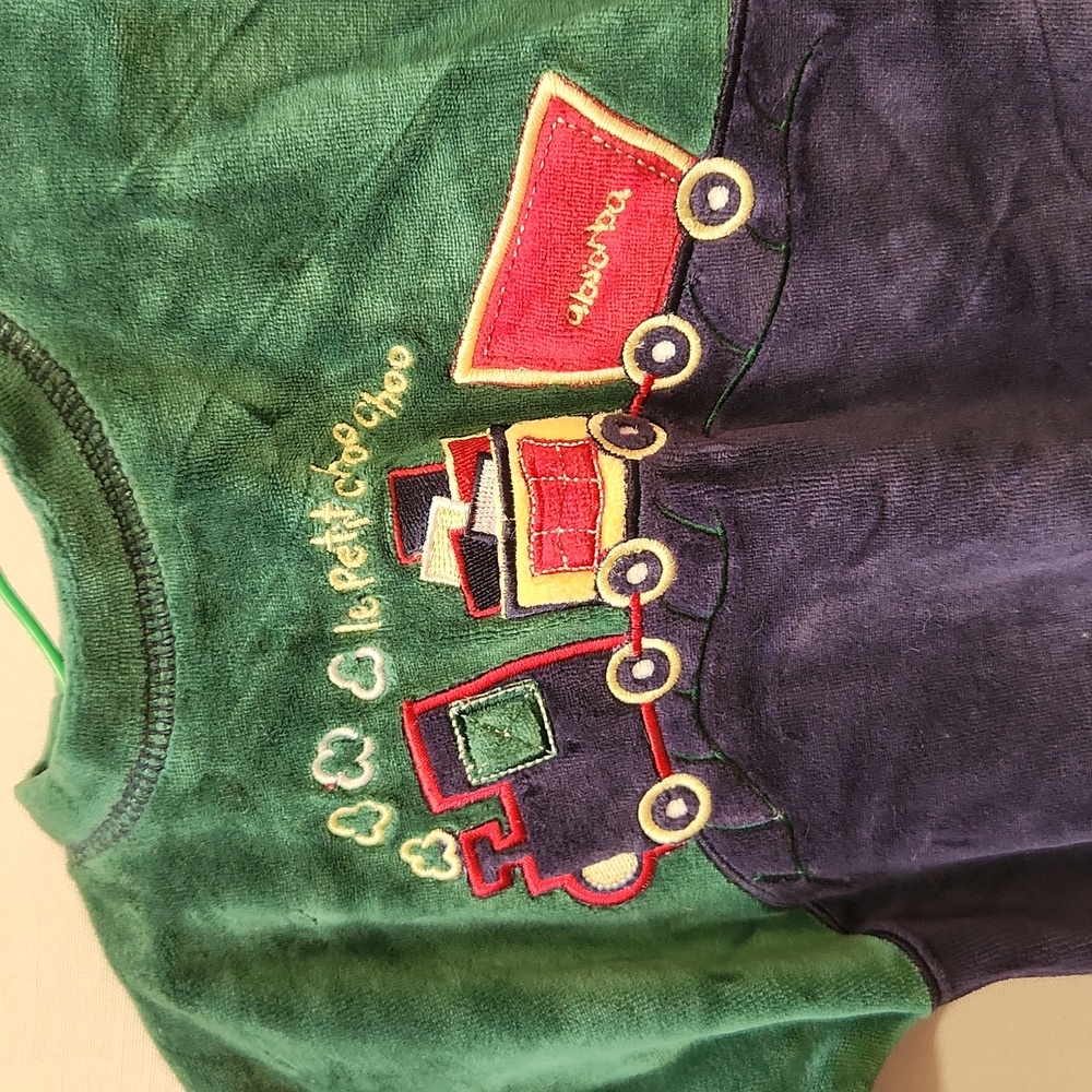 Absorba Holiday Train Onesie Sz 6m